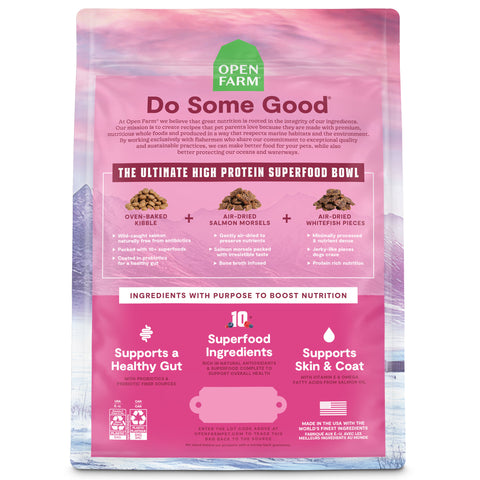 Back Image of Salmon Epic Blend in Pink Packaging