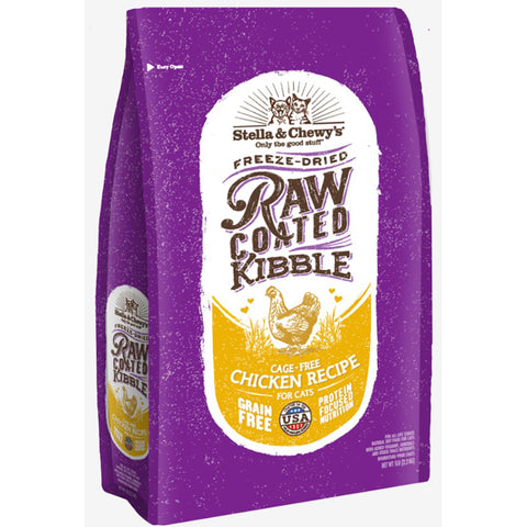 Stella & Chewy's Raw Coated Cage-Free Chicken Recipe Cat Kibble - 5lbs
