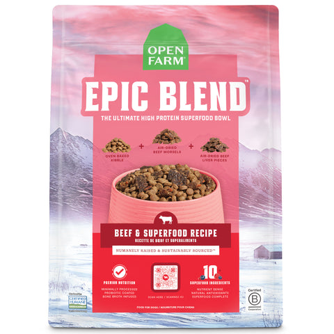 Front Image of Beef Epic Blend in Red Packaging