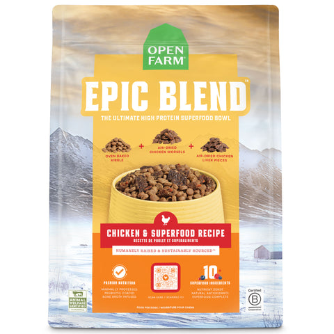 Front Image of Chicken Epic Blend in Yellow Packaging
